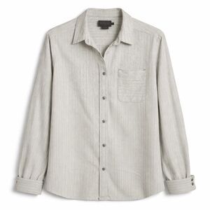 Pendleton Wool Lodge Shirt Striped Gray Women XL Heritage Chic Classic